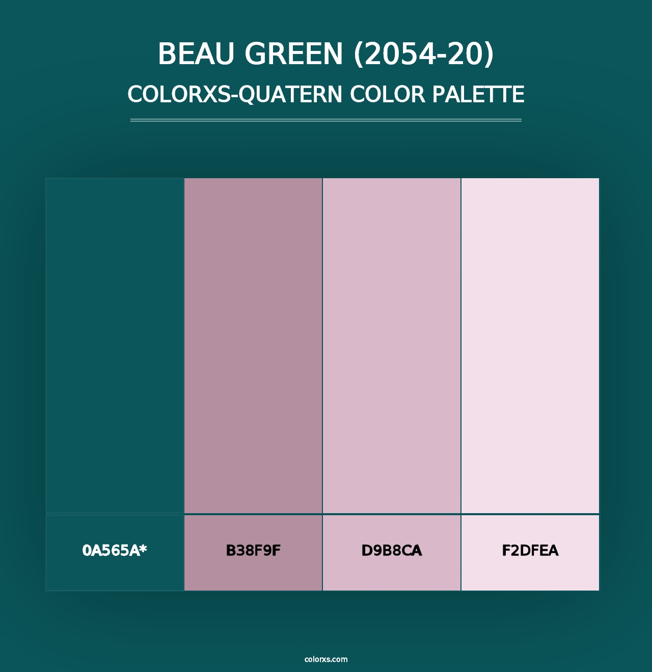 Beau Green (2054-20) - Colorxs Quad Palette