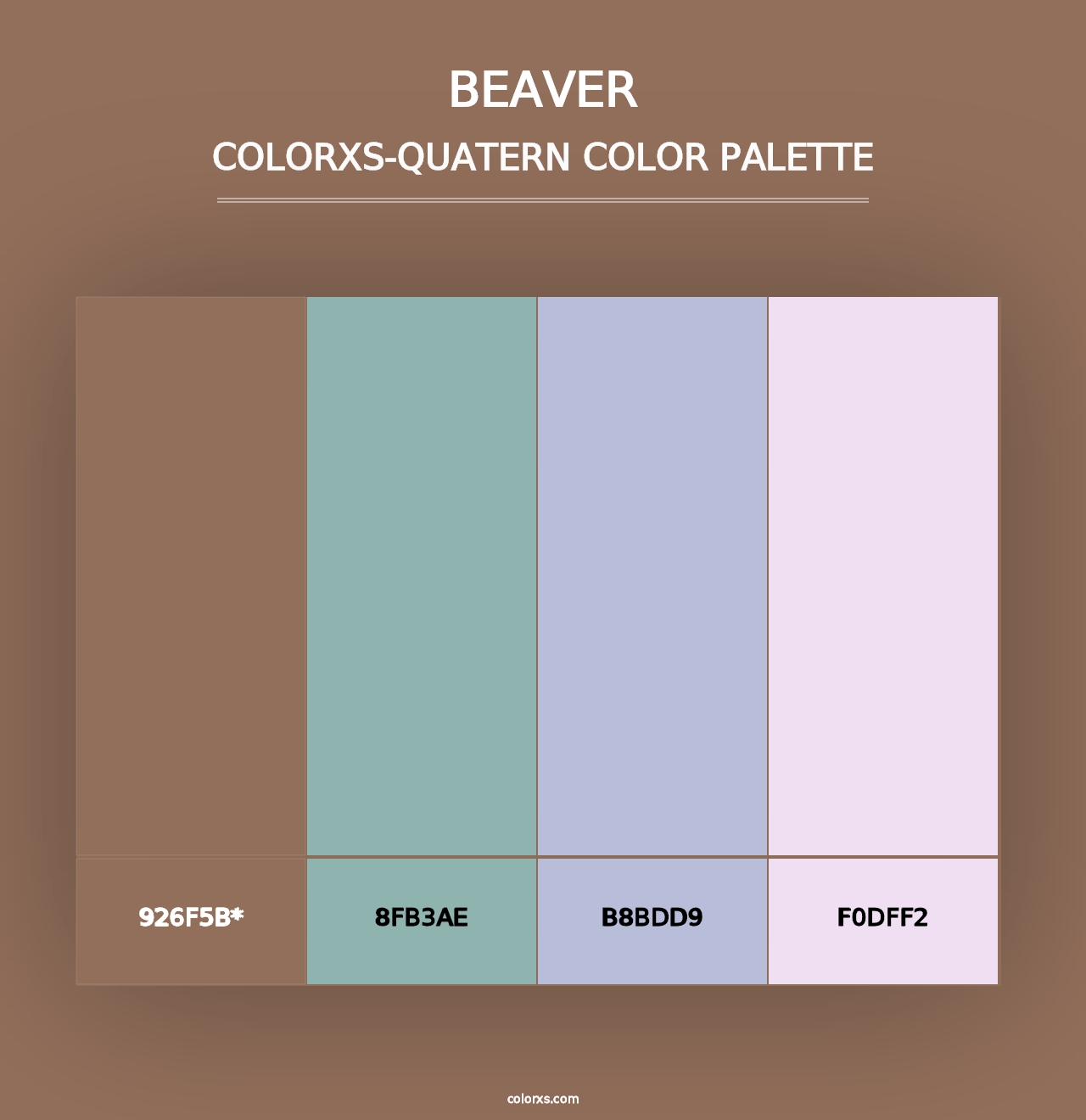 Beaver - Colorxs Quad Palette