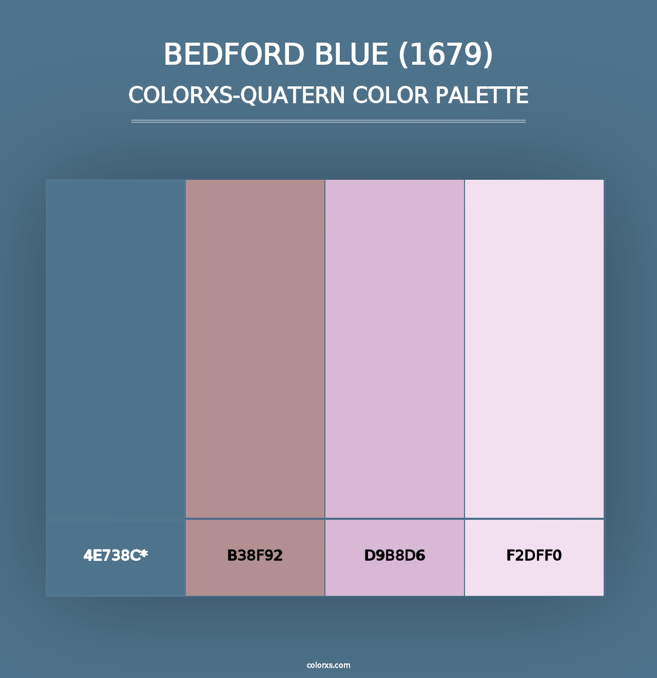 Bedford Blue (1679) - Colorxs Quad Palette