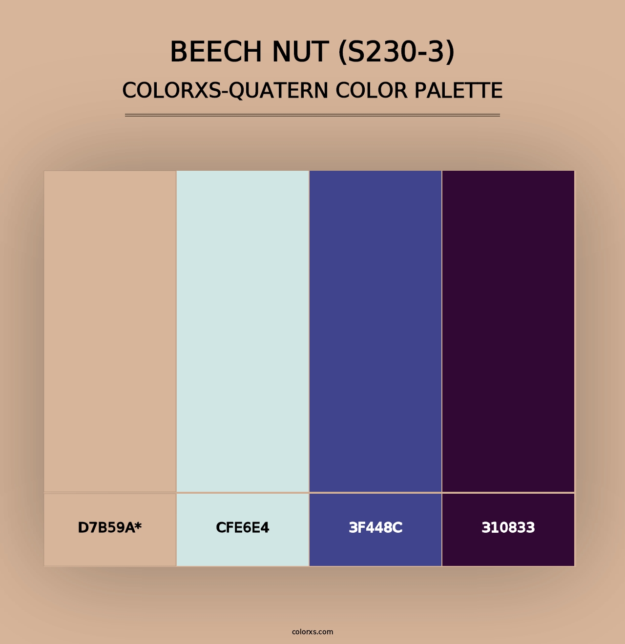 Beech Nut (S230-3) - Colorxs Quad Palette