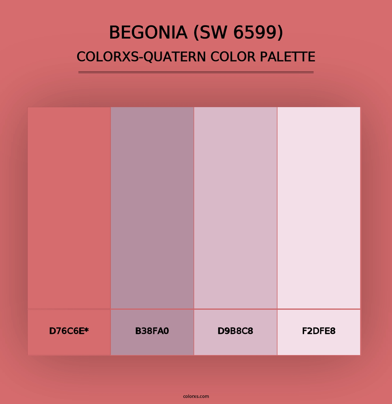 Begonia (SW 6599) - Colorxs Quad Palette