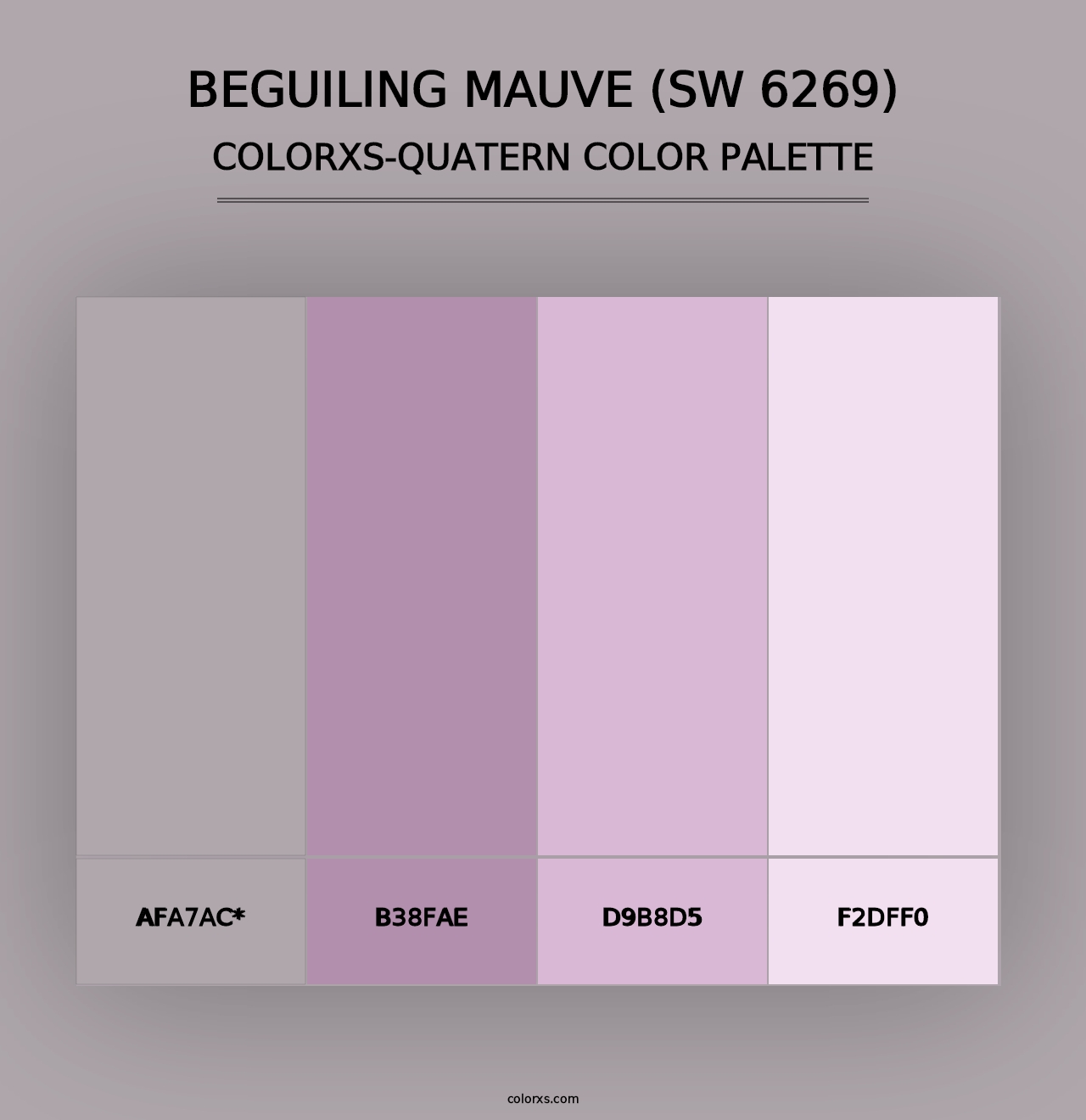 Beguiling Mauve (SW 6269) - Colorxs Quad Palette