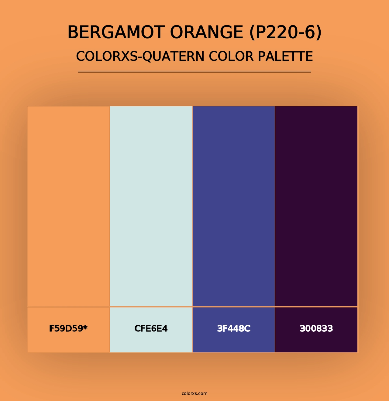 Bergamot Orange (P220-6) - Colorxs Quad Palette