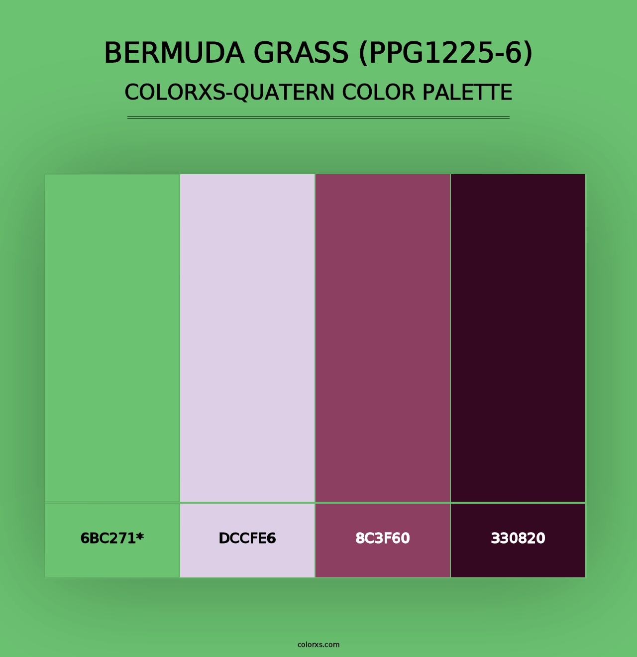 Bermuda Grass (PPG1225-6) - Colorxs Quad Palette