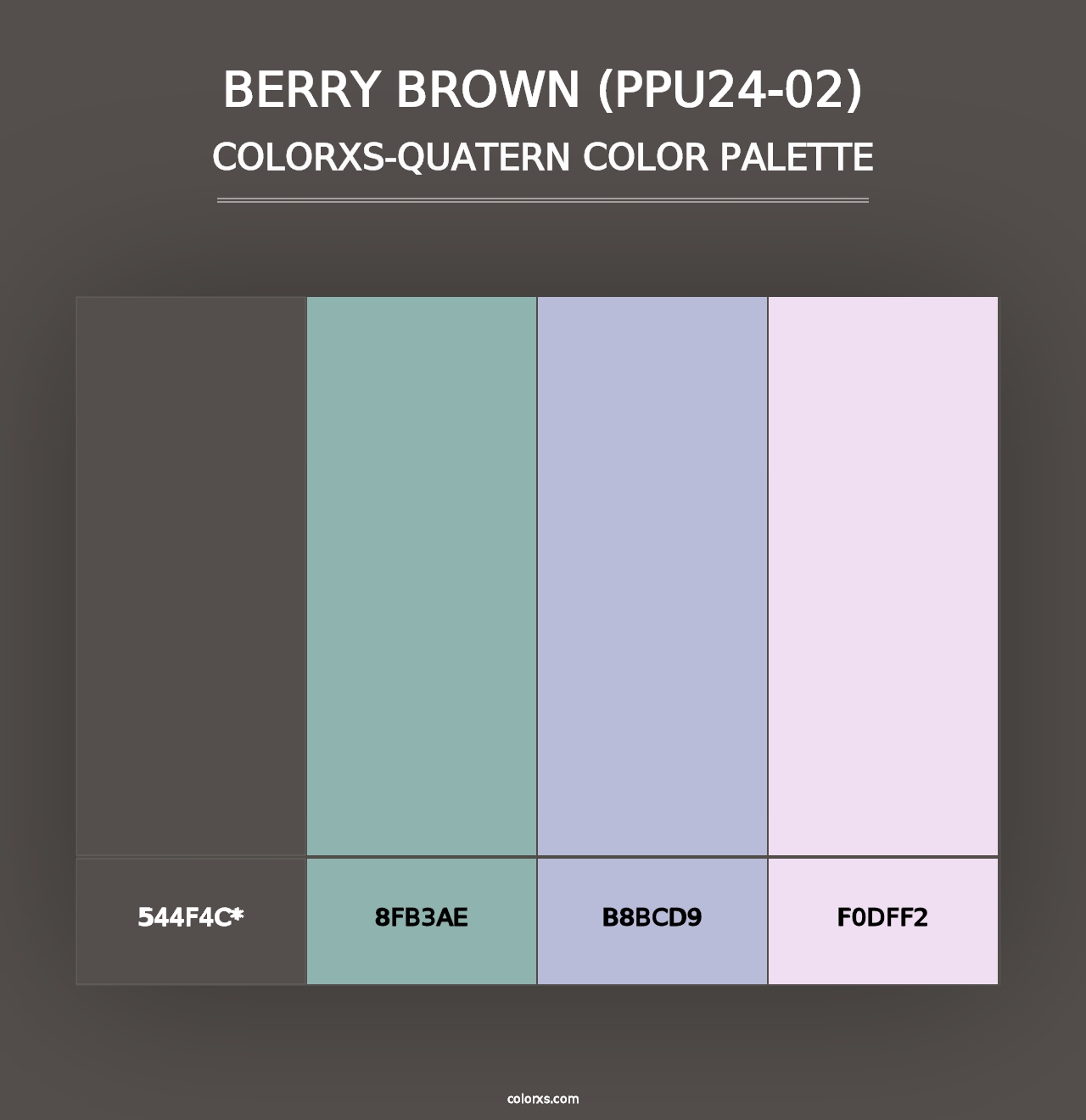 Berry Brown (PPU24-02) - Colorxs Quad Palette