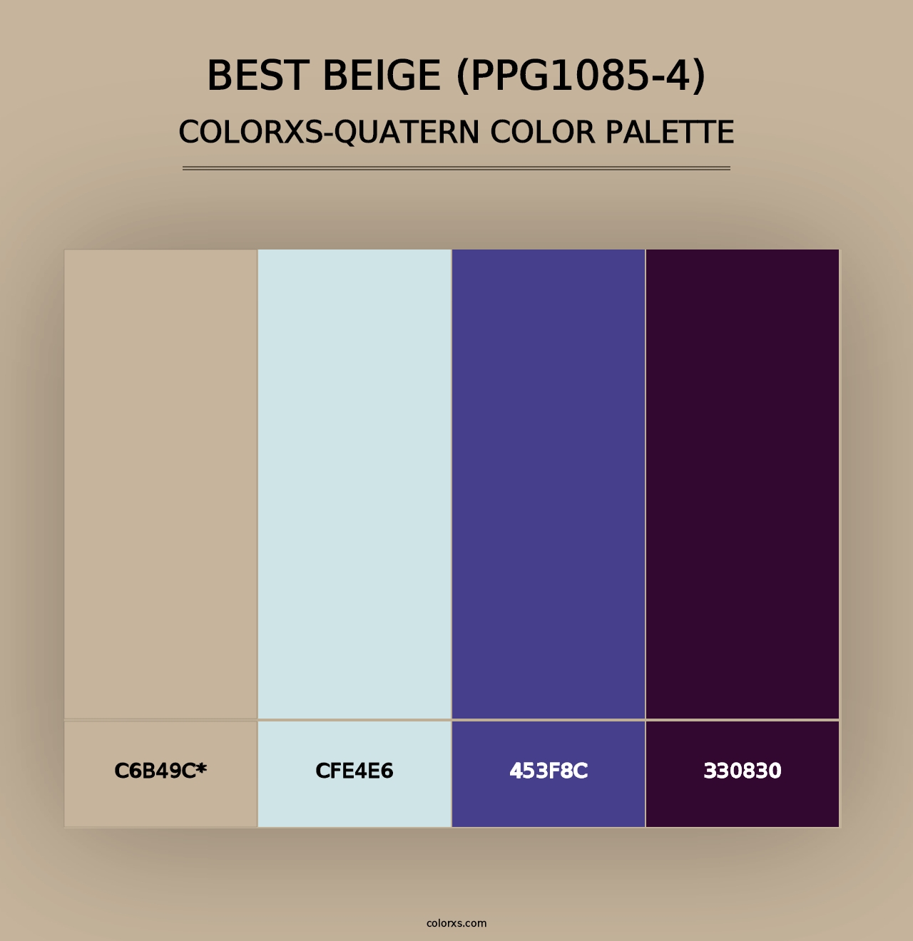 Best Beige (PPG1085-4) - Colorxs Quad Palette