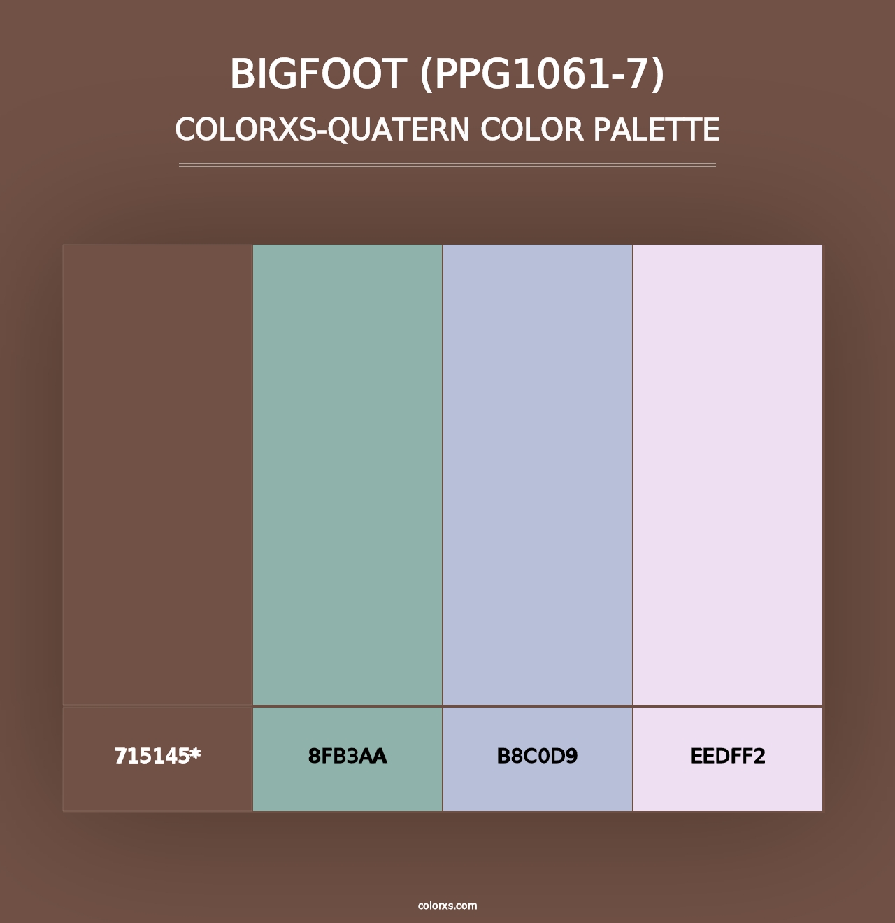 Bigfoot (PPG1061-7) - Colorxs Quad Palette