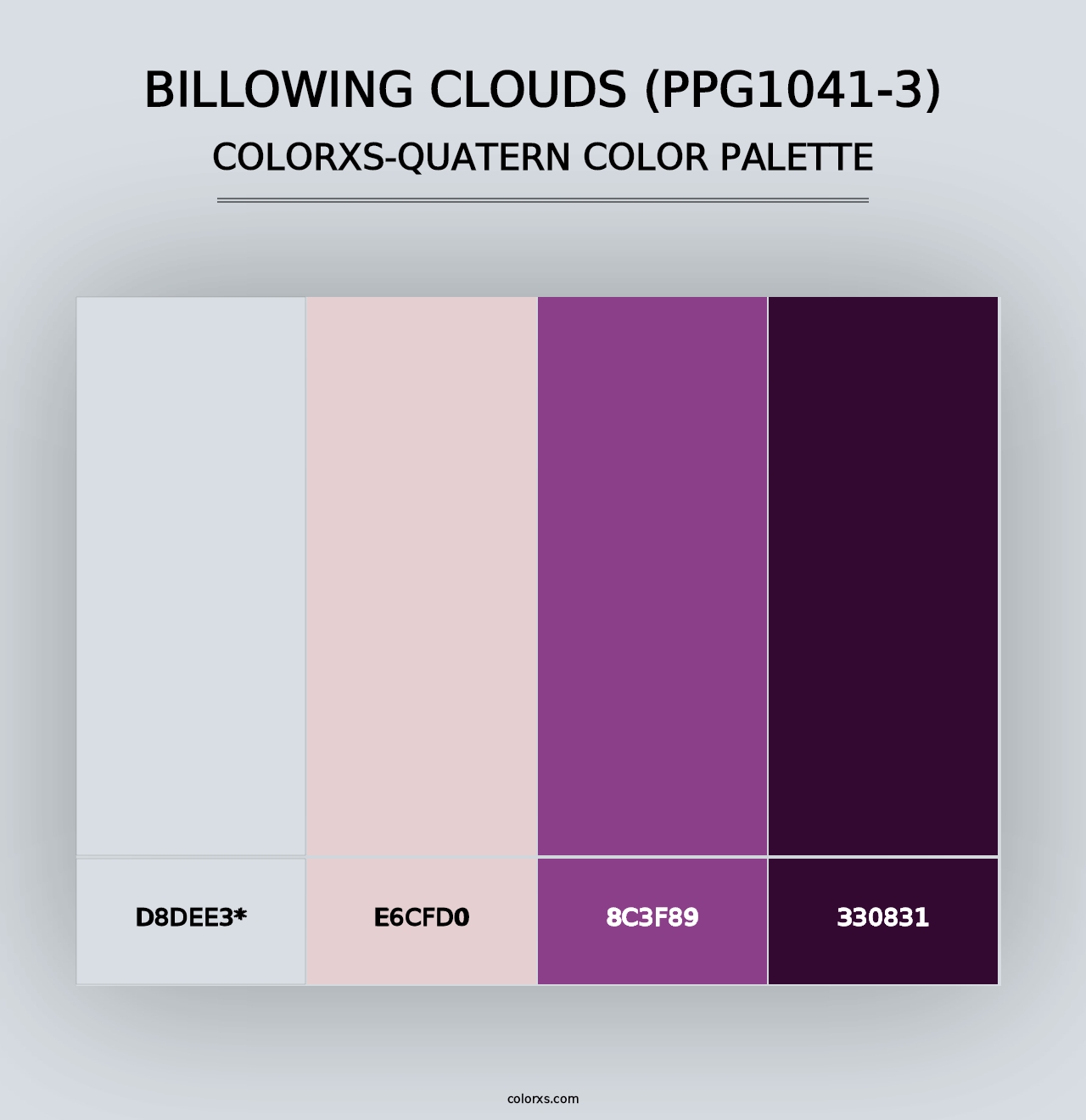 Billowing Clouds (PPG1041-3) - Colorxs Quad Palette