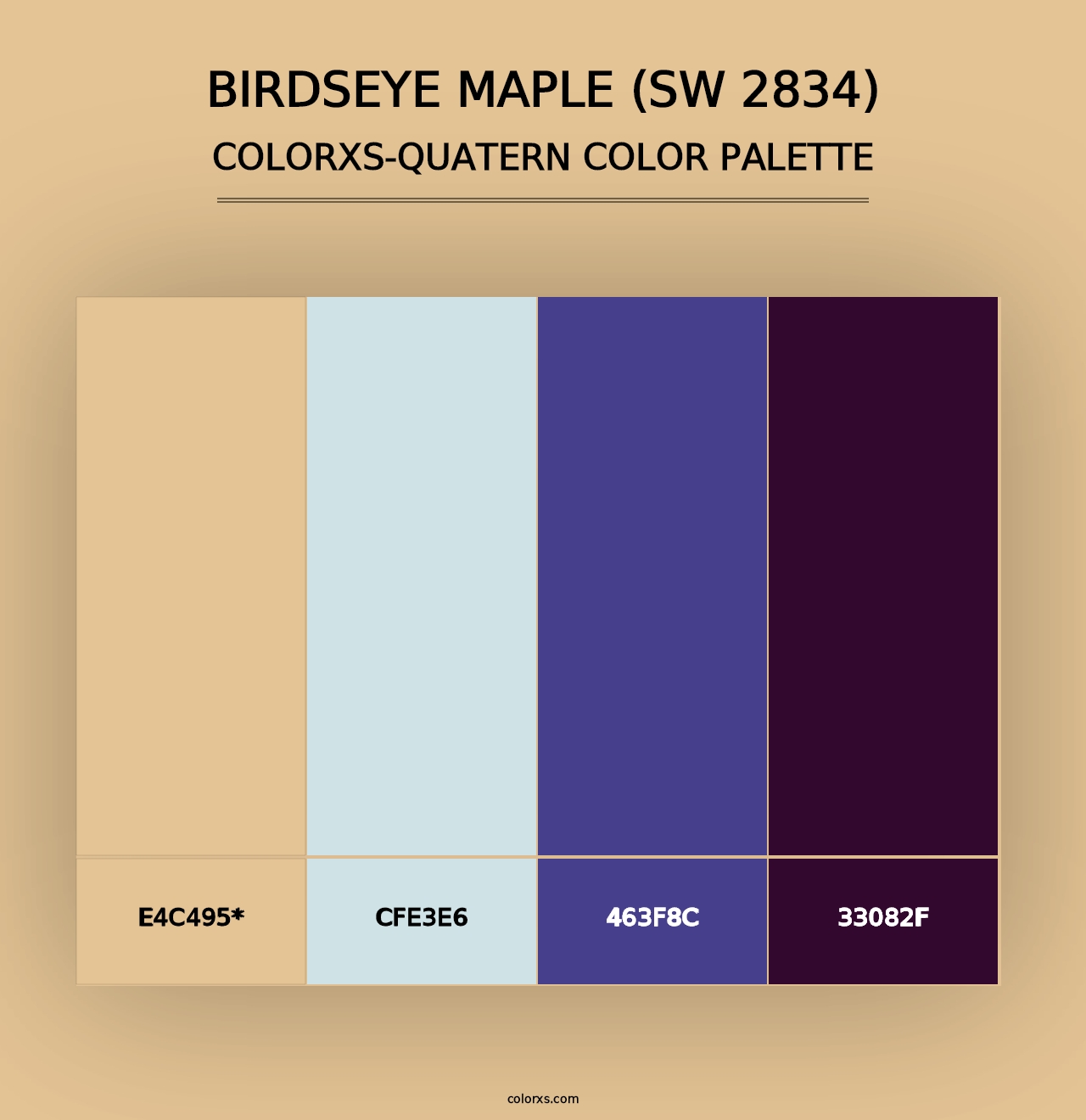 Birdseye Maple (SW 2834) - Colorxs Quad Palette