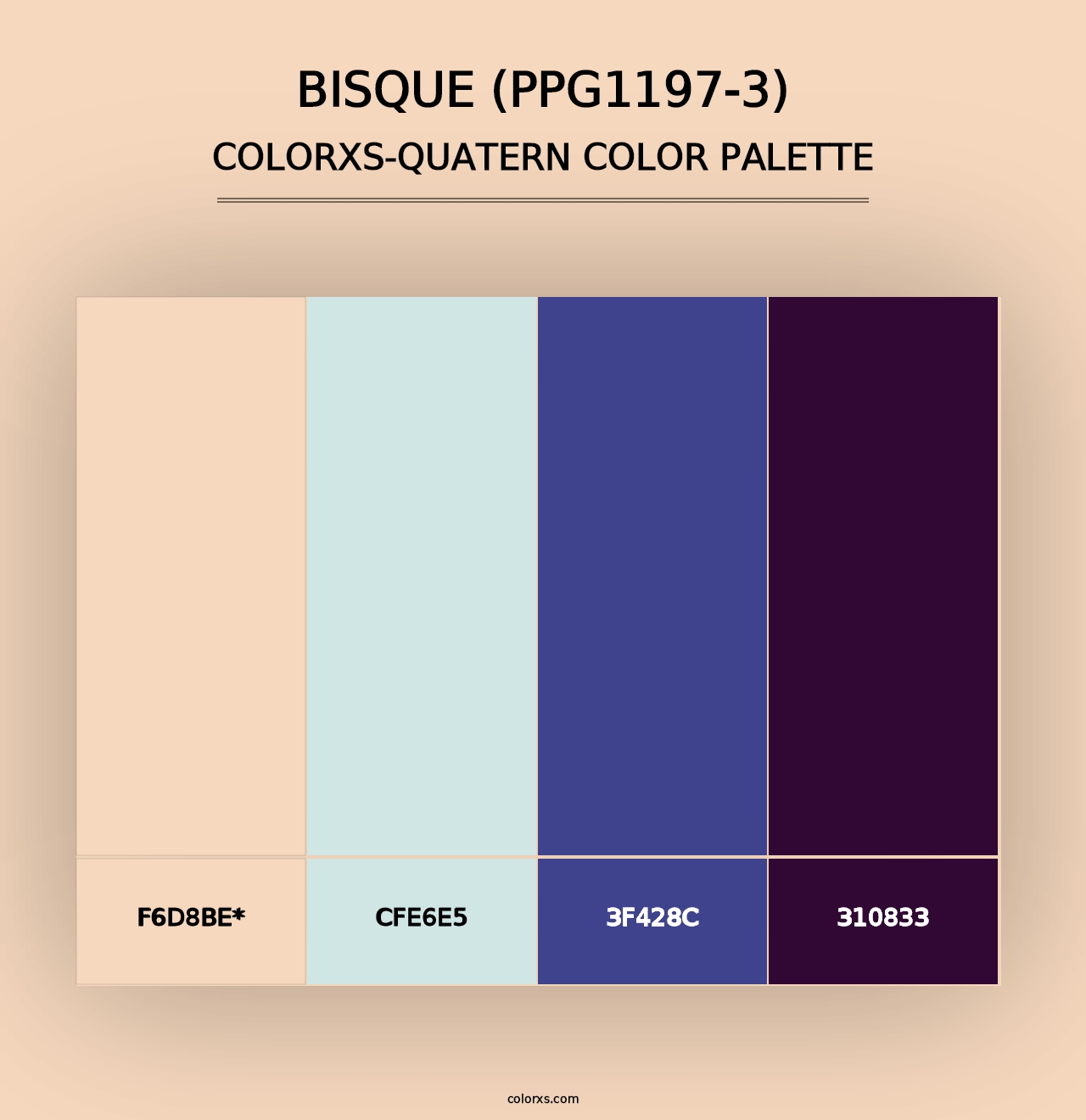 Bisque (PPG1197-3) - Colorxs Quad Palette