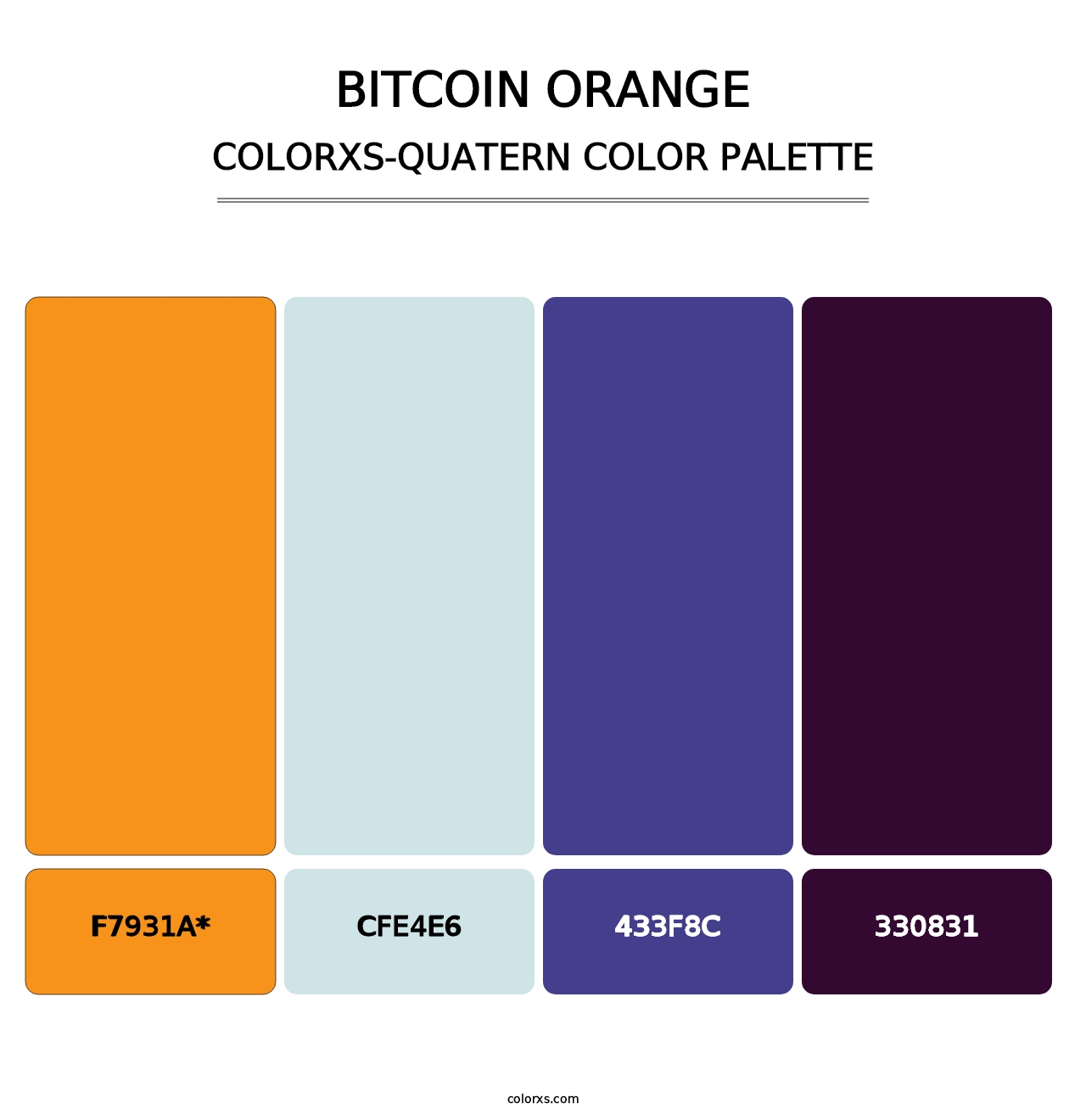 Bitcoin Orange - Colorxs Quad Palette