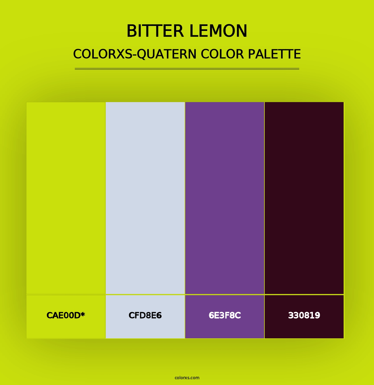 Bitter Lemon - Colorxs Quad Palette