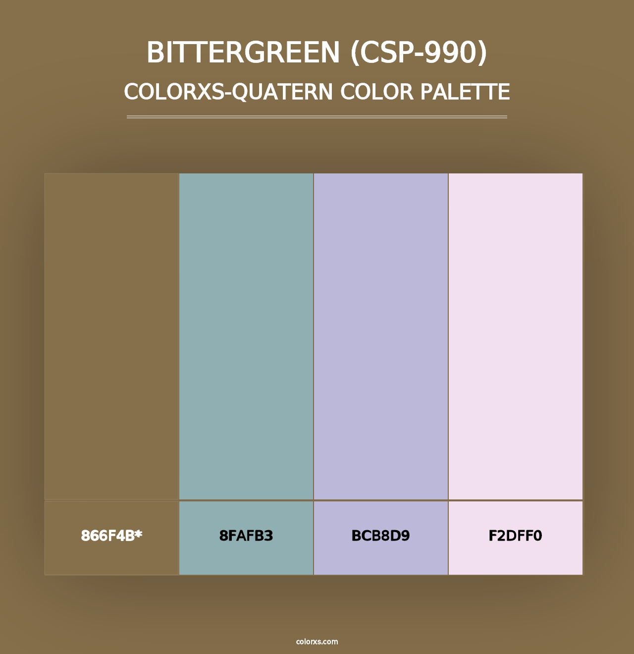 Bittergreen (CSP-990) - Colorxs Quad Palette