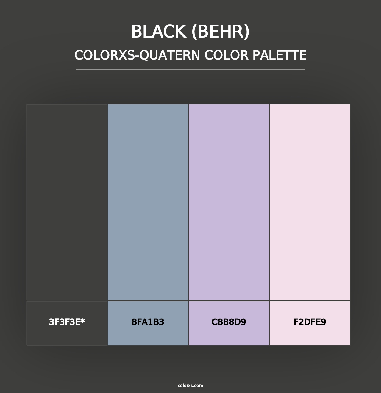 Black (Behr) - Colorxs Quad Palette