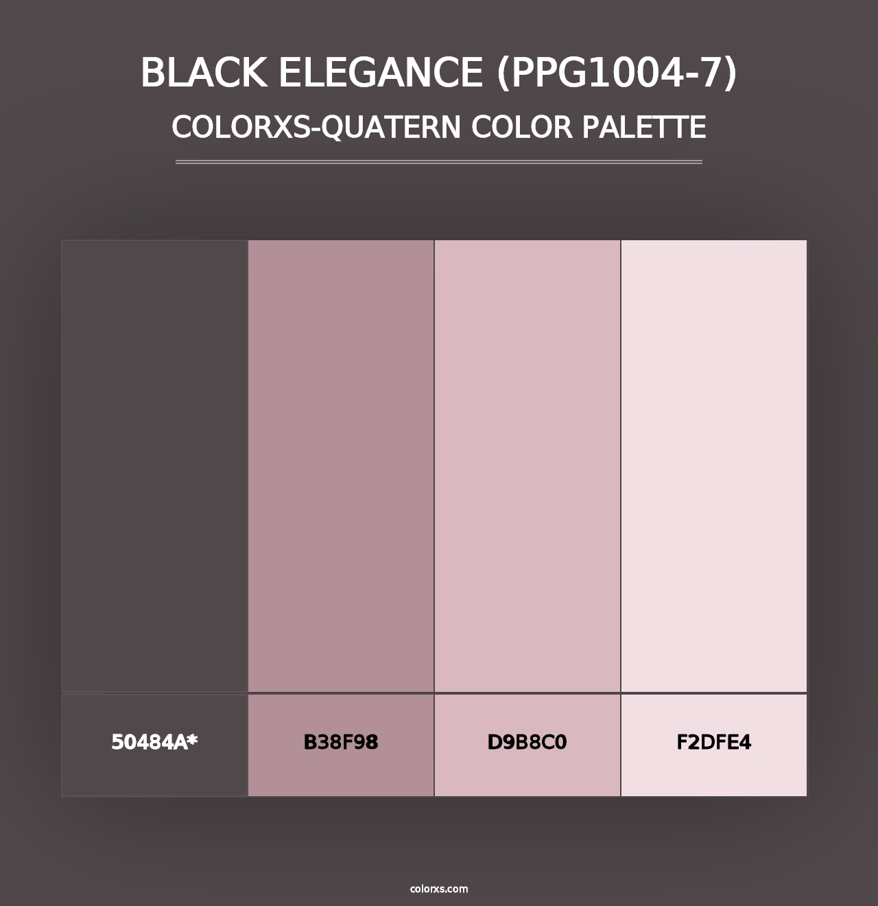 Black Elegance (PPG1004-7) - Colorxs Quad Palette