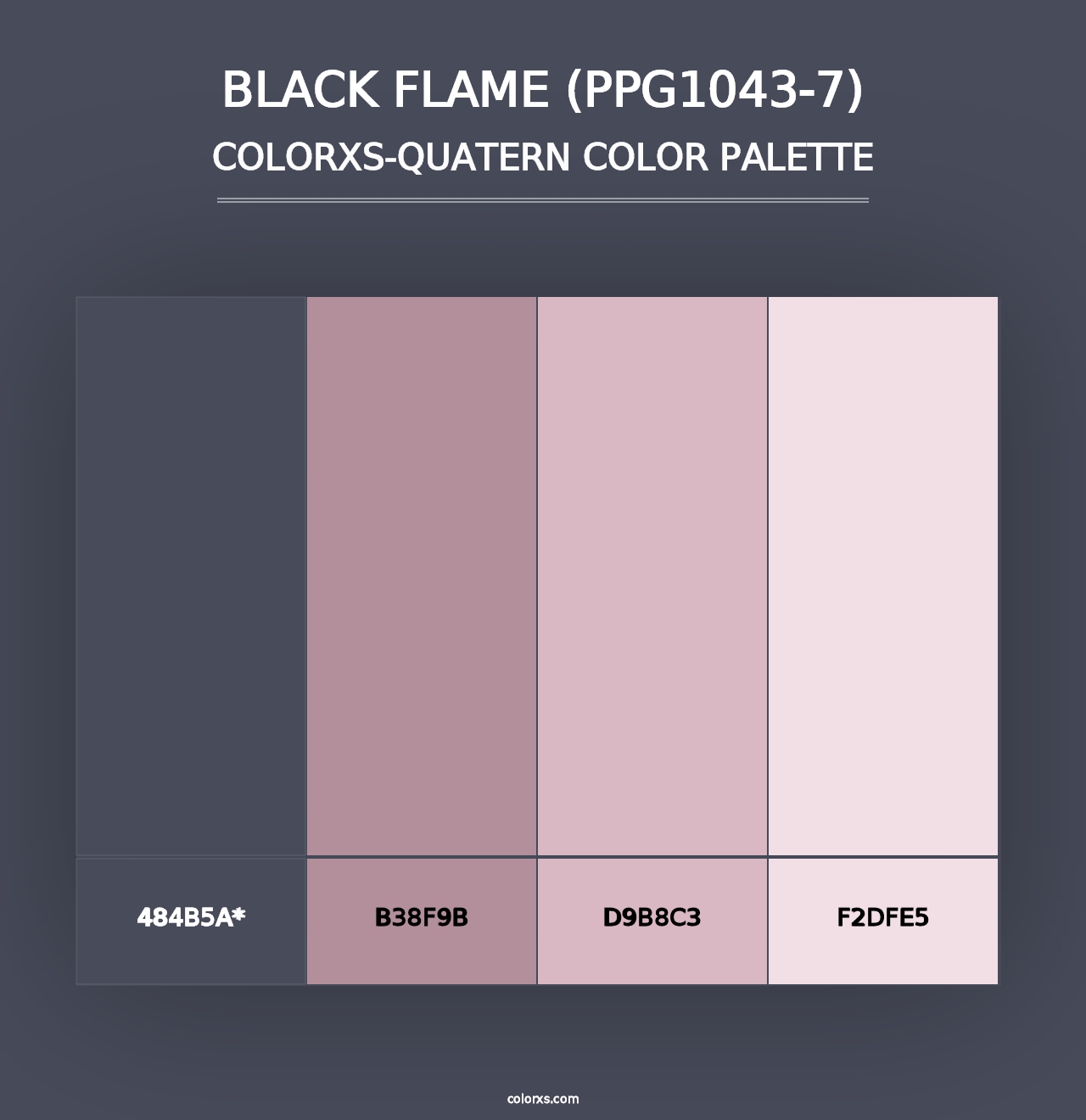 Black Flame (PPG1043-7) - Colorxs Quad Palette