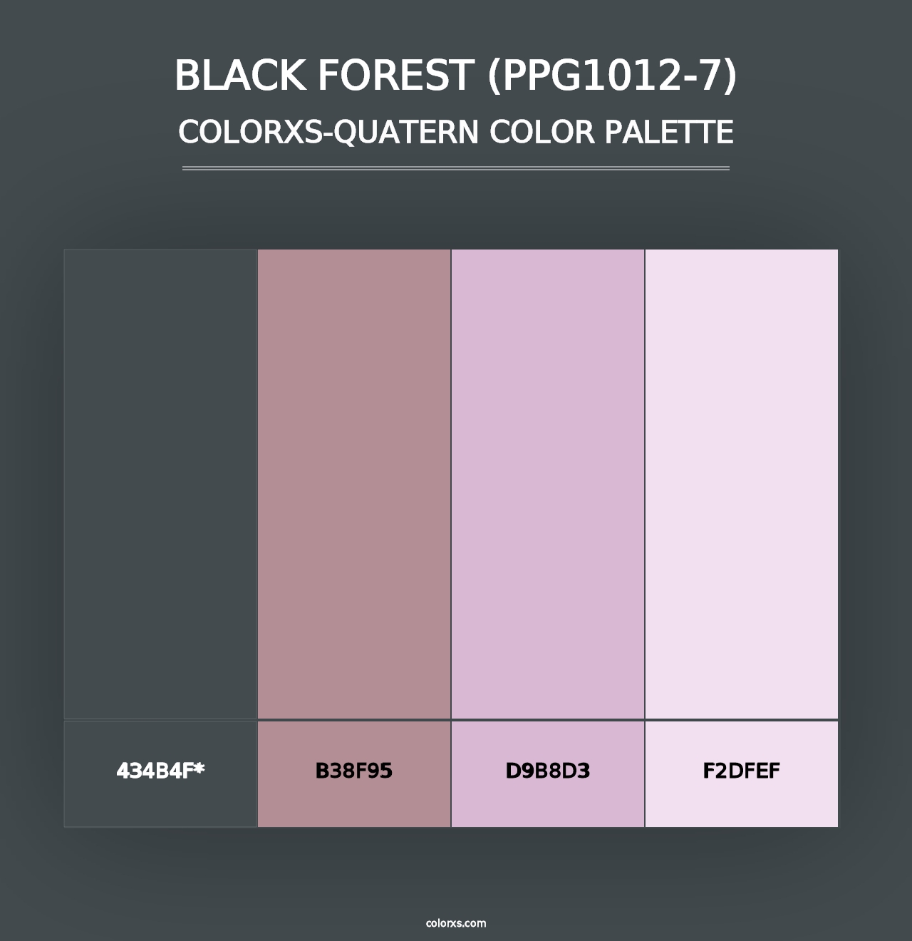 Black Forest (PPG1012-7) - Colorxs Quad Palette