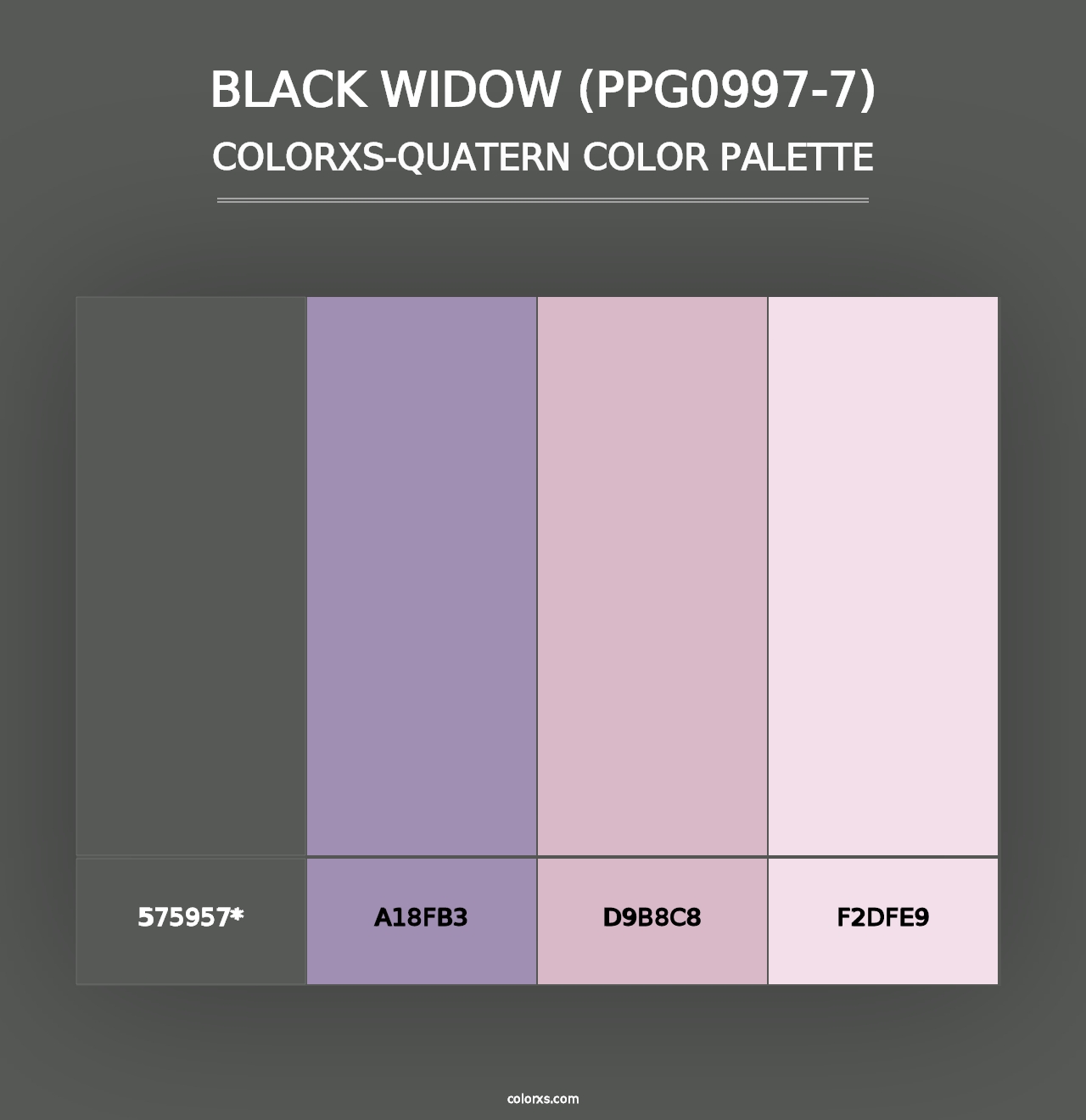 Black Widow (PPG0997-7) - Colorxs Quad Palette