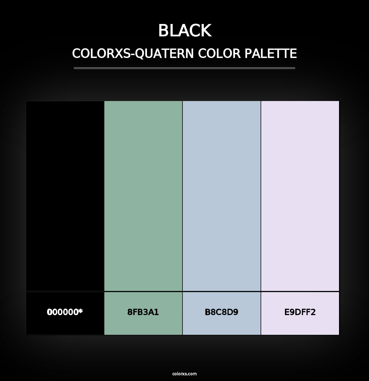 Black - Colorxs Quad Palette