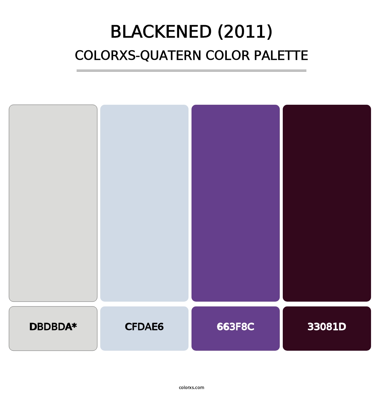 Blackened (2011) - Colorxs Quad Palette