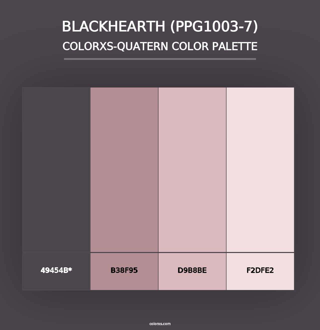 Blackhearth (PPG1003-7) - Colorxs Quad Palette