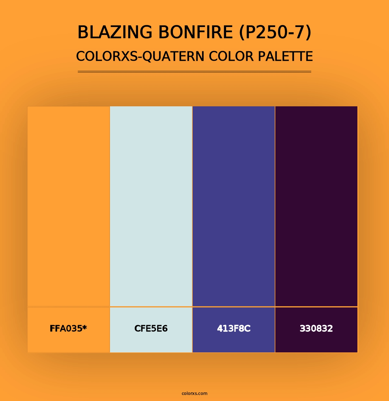 Blazing Bonfire (P250-7) - Colorxs Quad Palette