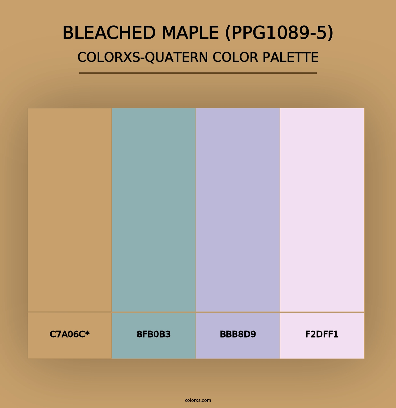 Bleached Maple (PPG1089-5) - Colorxs Quad Palette