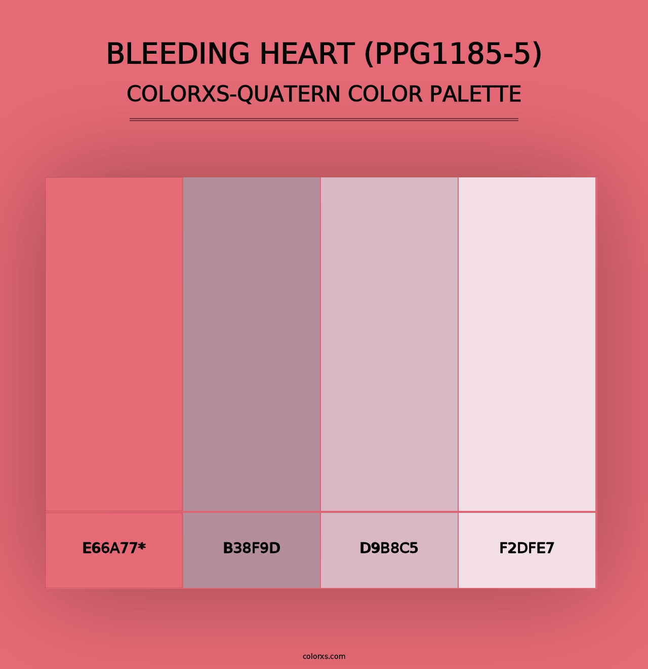 Bleeding Heart (PPG1185-5) - Colorxs Quad Palette