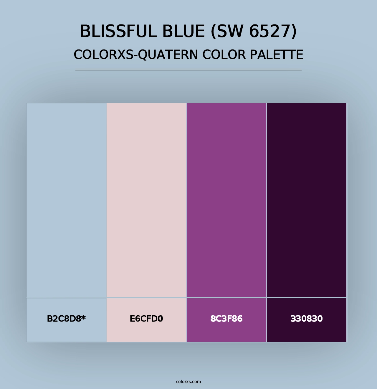 Blissful Blue (SW 6527) - Colorxs Quad Palette