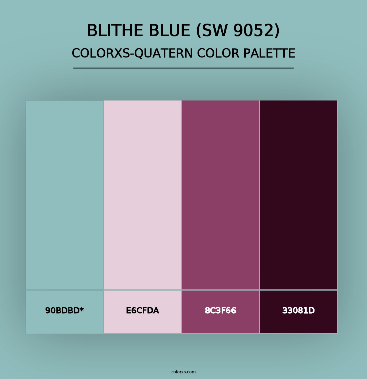 Blithe Blue (SW 9052) - Colorxs Quad Palette