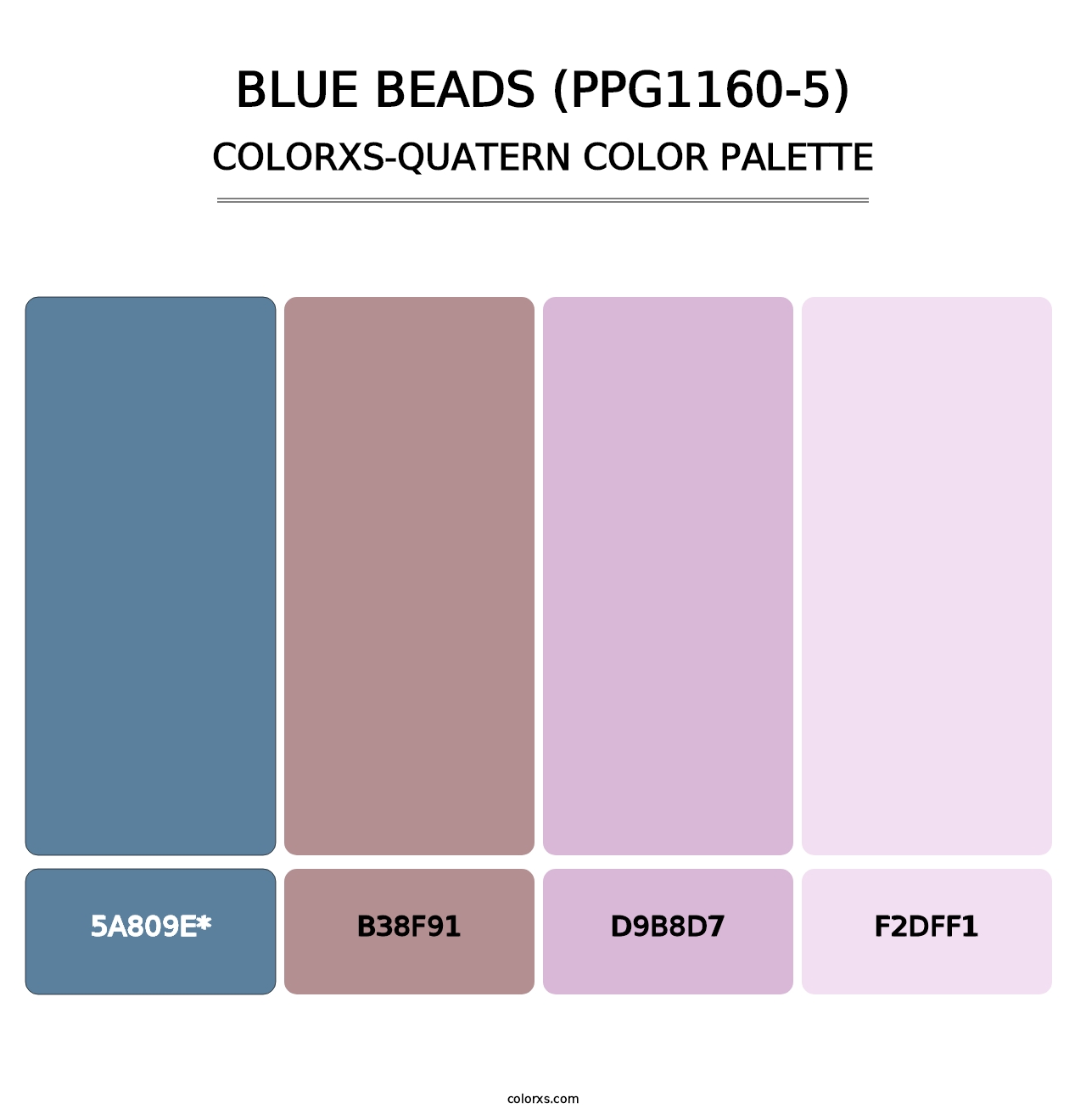 Blue Beads (PPG1160-5) - Colorxs Quad Palette