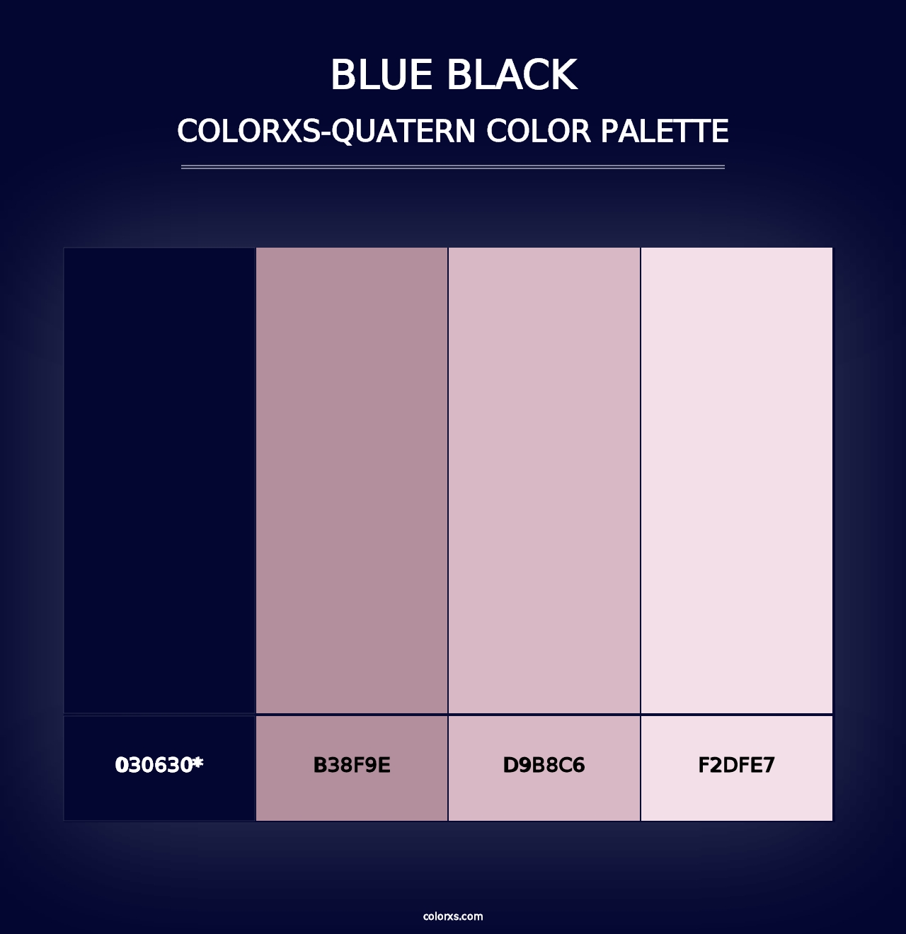 Blue Black - Colorxs Quad Palette