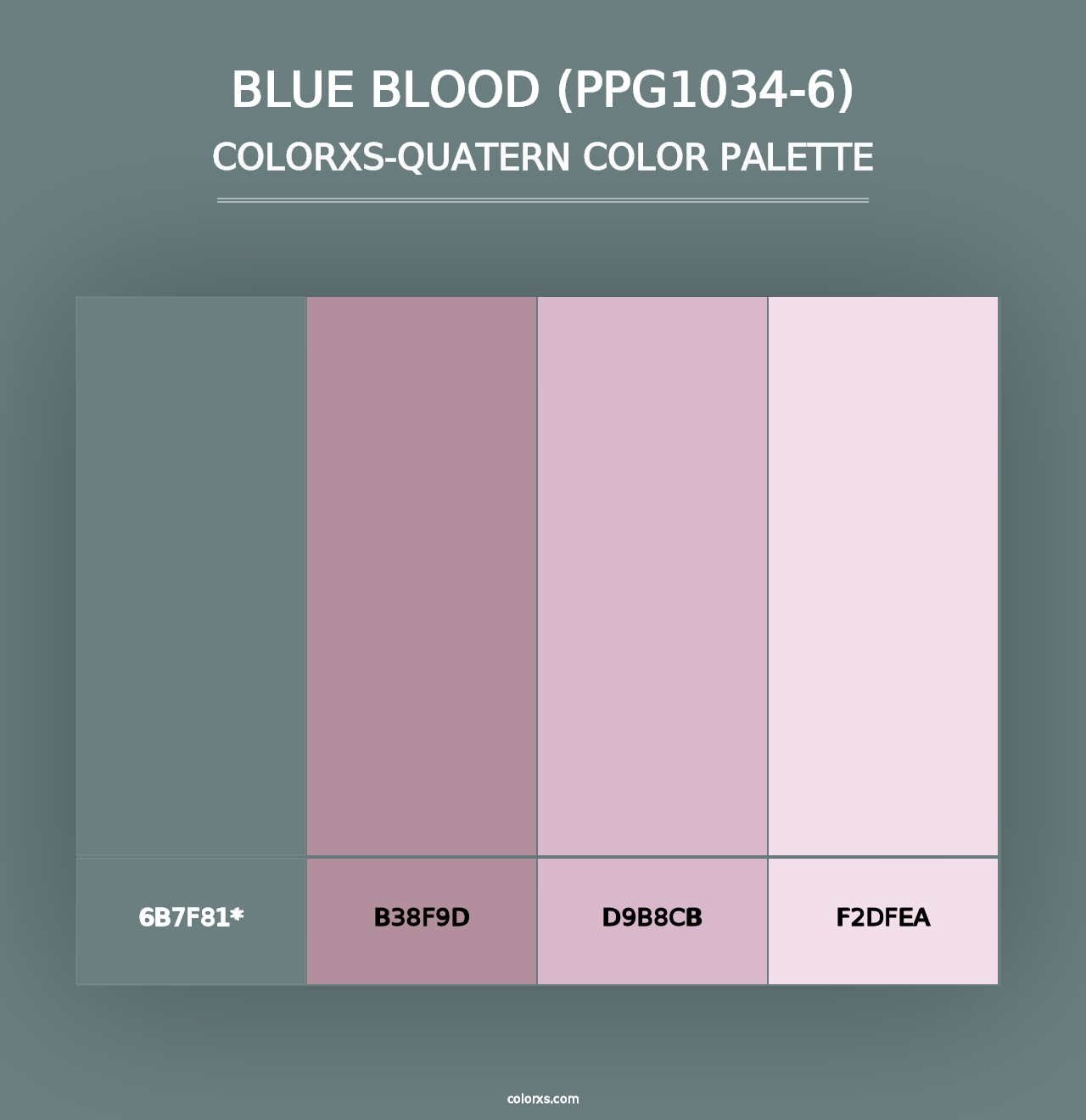 Blue Blood (PPG1034-6) - Colorxs Quad Palette