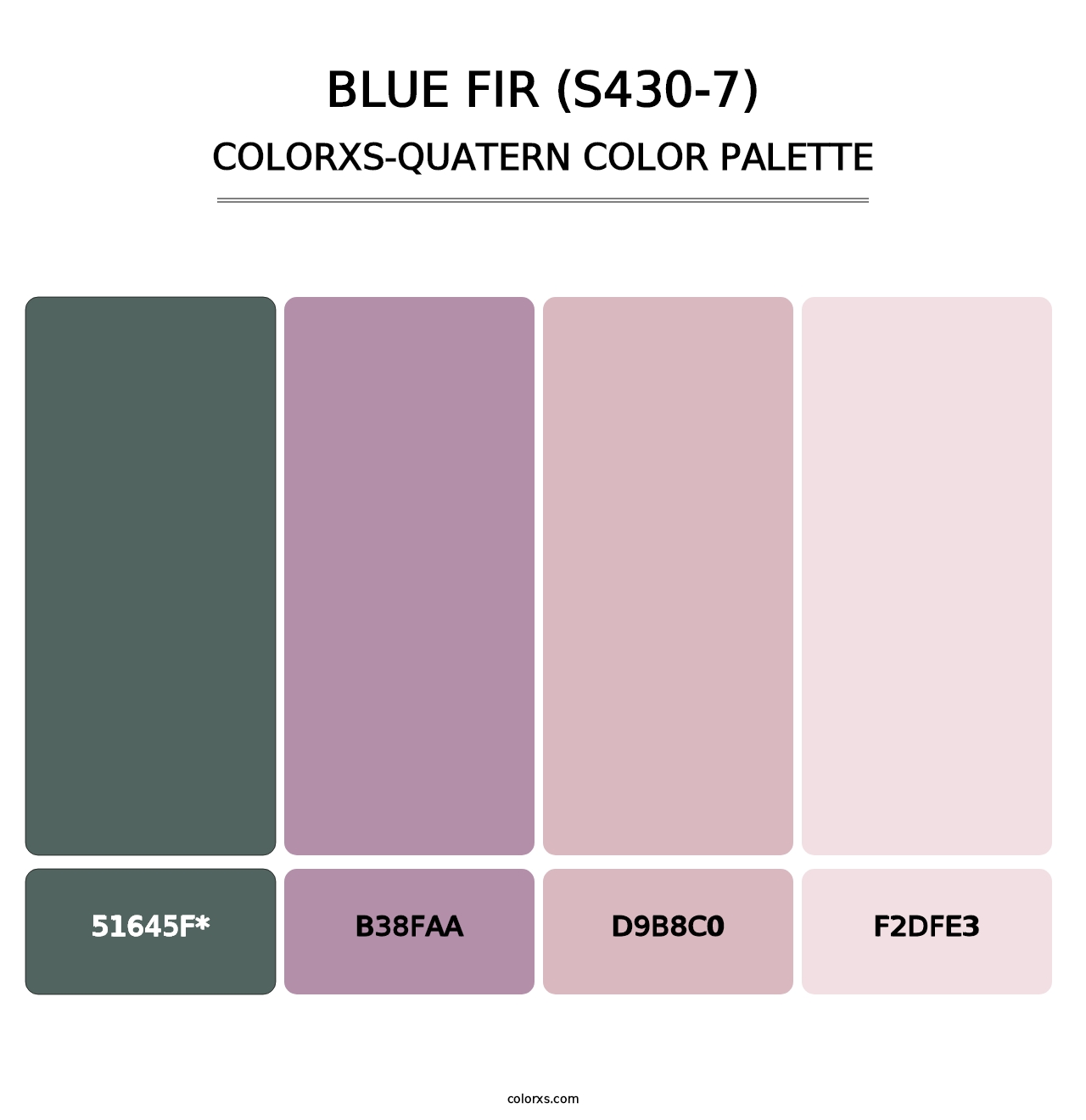 Blue Fir (S430-7) - Colorxs Quad Palette