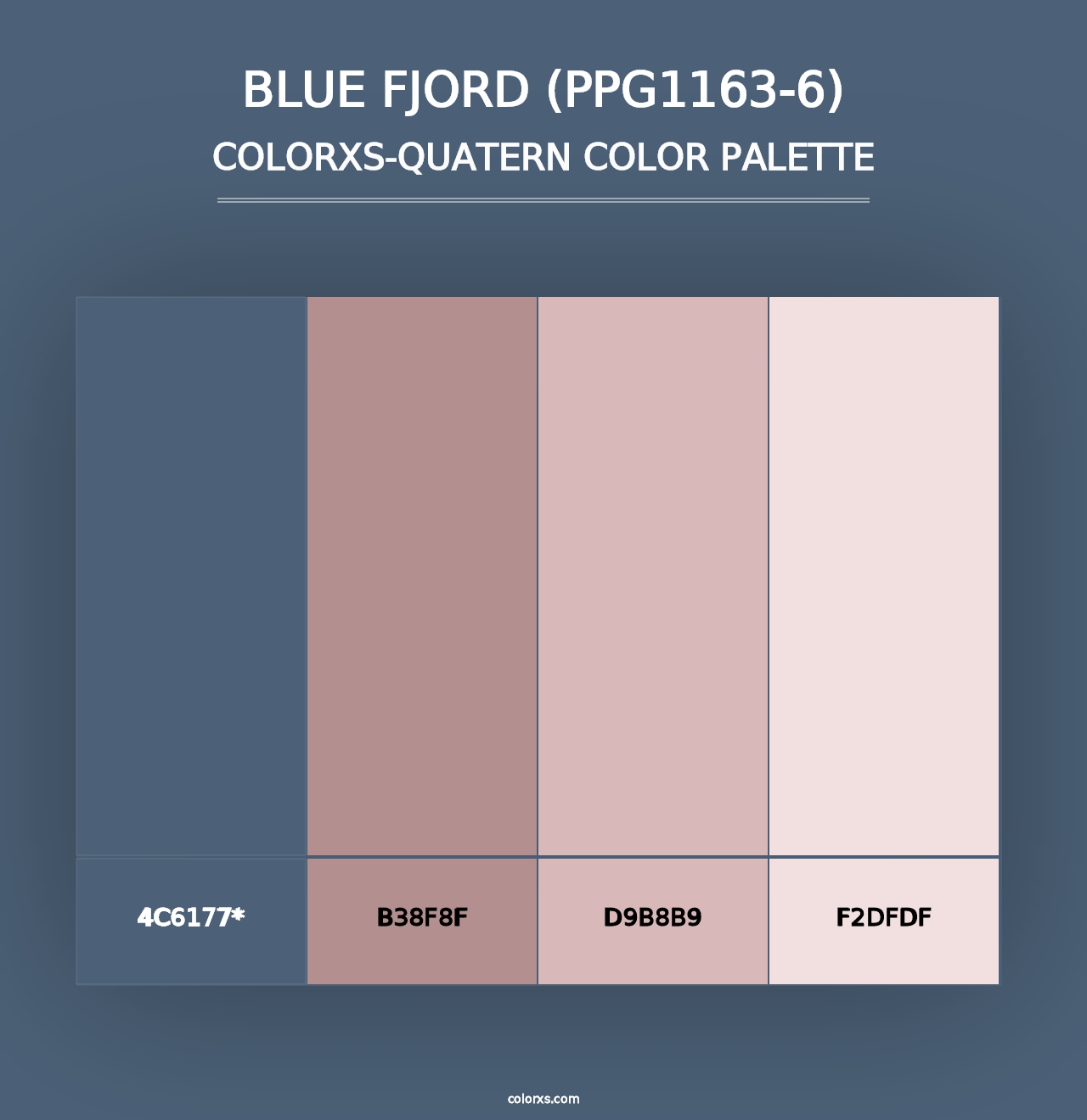 Blue Fjord (PPG1163-6) - Colorxs Quad Palette