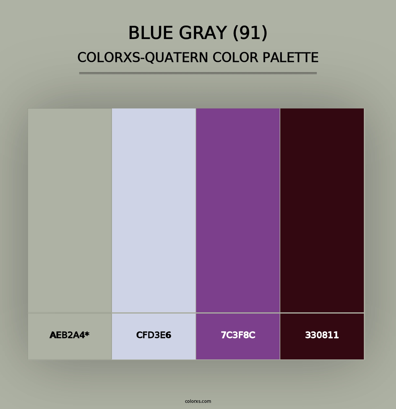 Blue Gray (91) - Colorxs Quad Palette