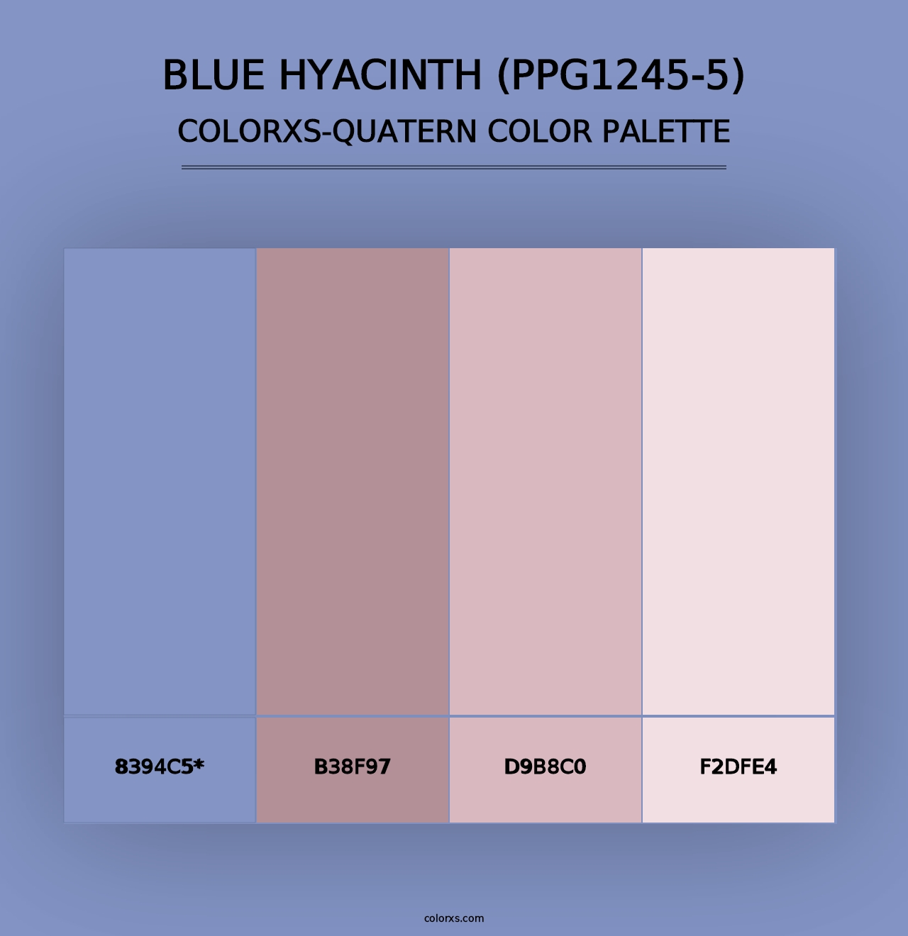 Blue Hyacinth (PPG1245-5) - Colorxs Quad Palette