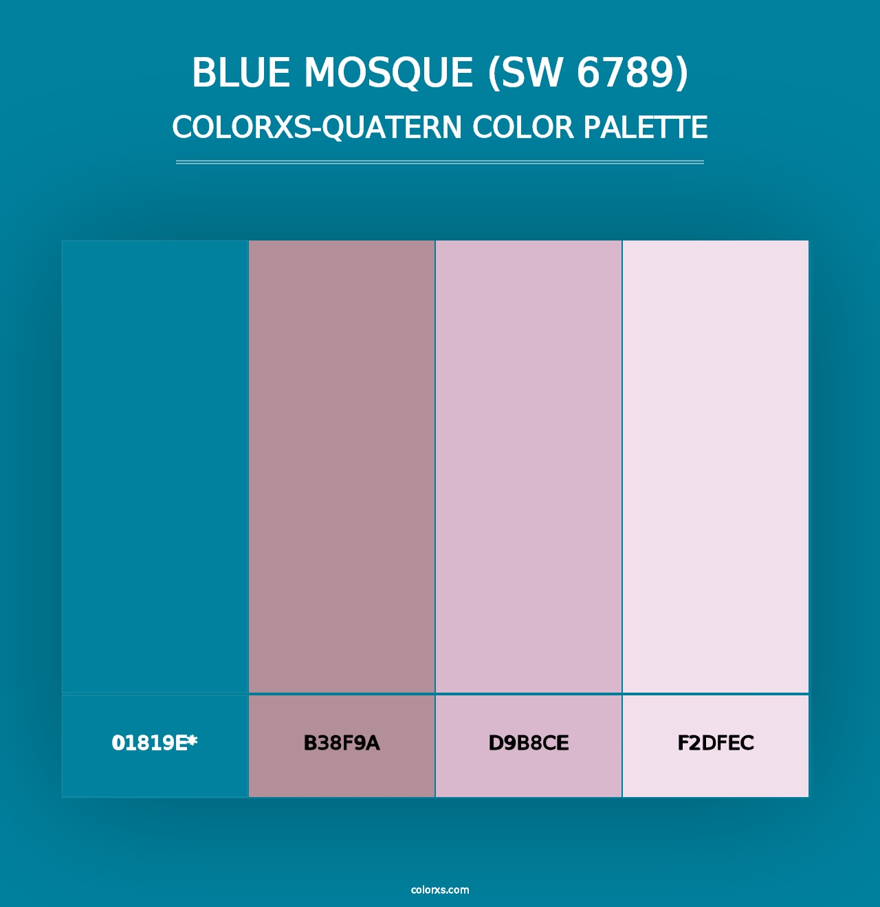 Blue Mosque (SW 6789) - Colorxs Quad Palette