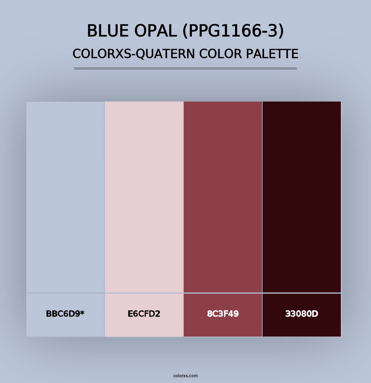 Blue Opal (PPG1166-3) - Colorxs Quad Palette