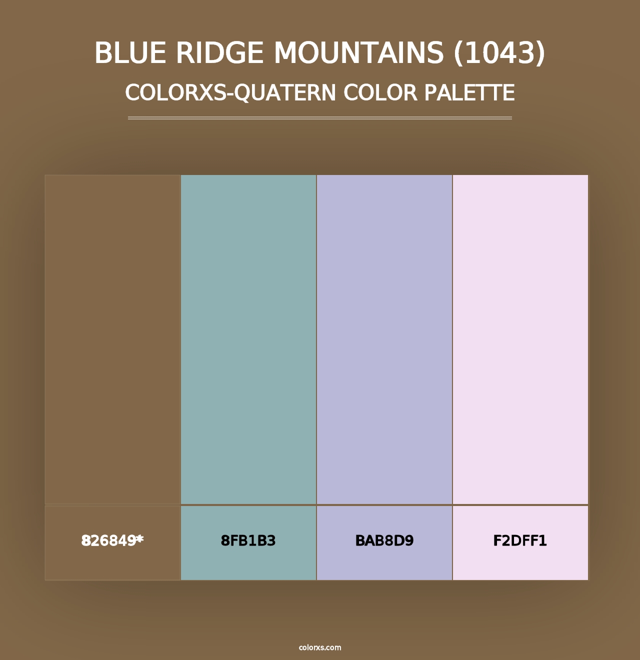 Blue Ridge Mountains (1043) - Colorxs Quad Palette