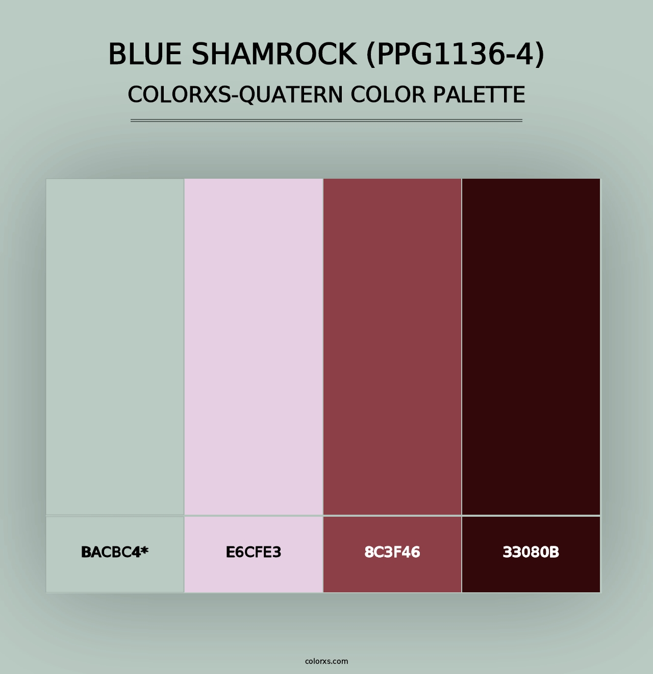 Blue Shamrock (PPG1136-4) - Colorxs Quad Palette