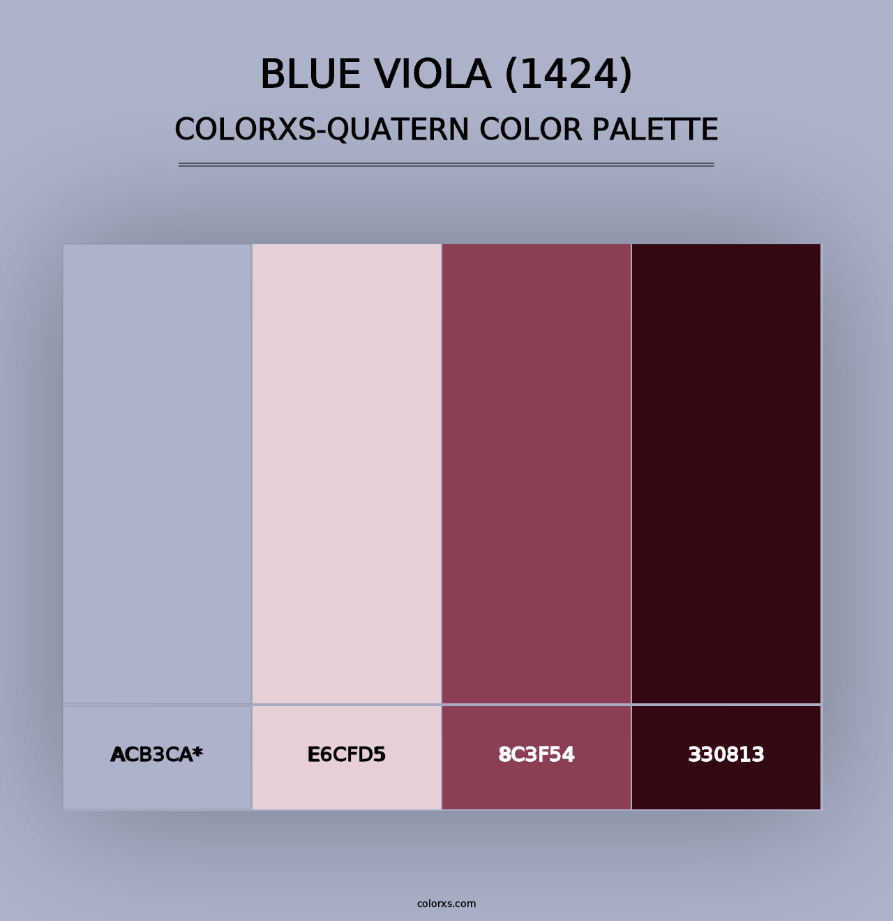 Blue Viola (1424) - Colorxs Quad Palette