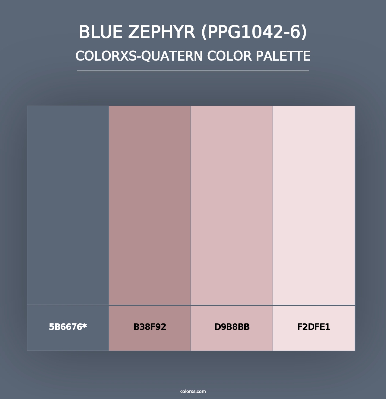 Blue Zephyr (PPG1042-6) - Colorxs Quad Palette