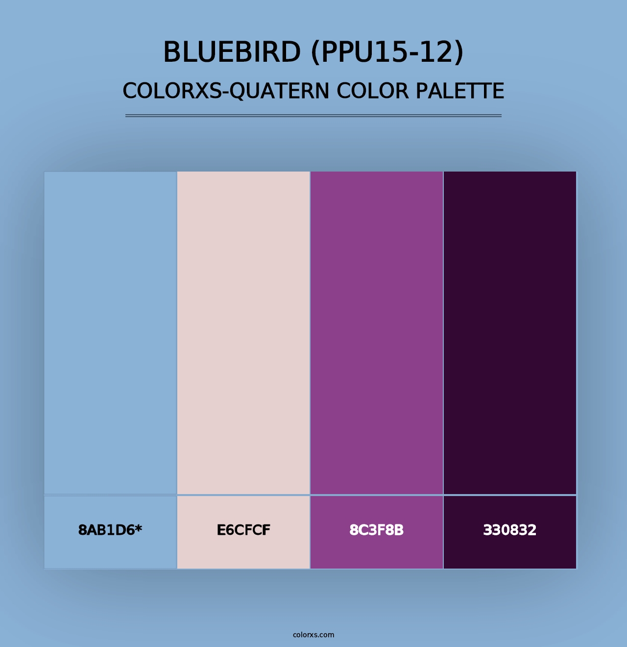 Bluebird (PPU15-12) - Colorxs Quad Palette