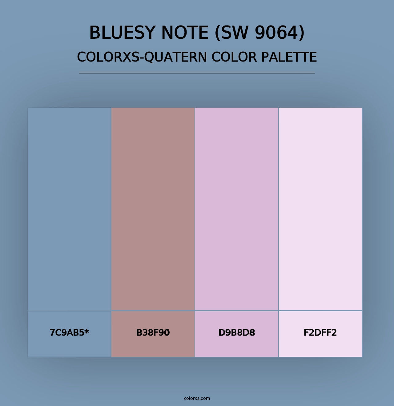 Bluesy Note (SW 9064) - Colorxs Quad Palette