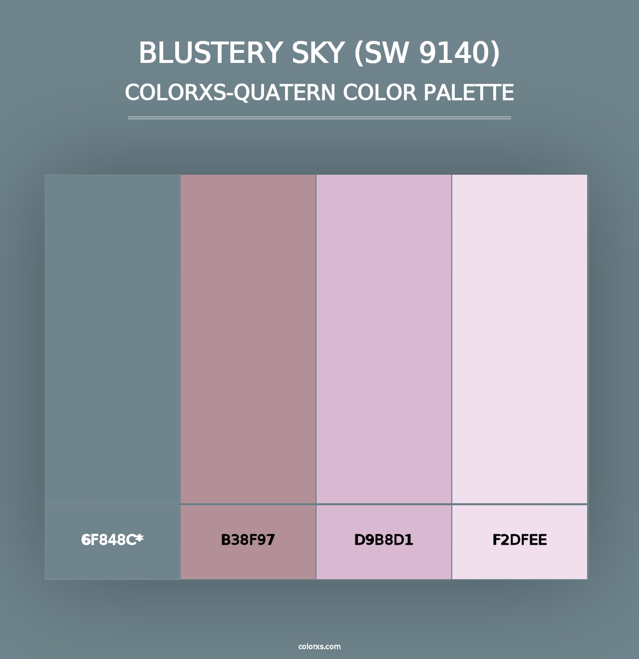 Blustery Sky (SW 9140) - Colorxs Quad Palette