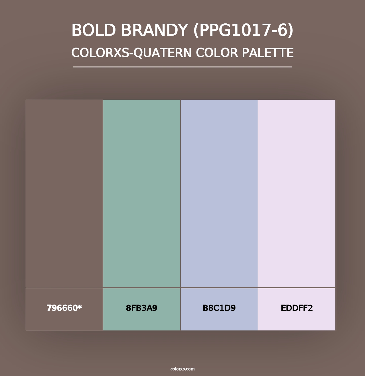 Bold Brandy (PPG1017-6) - Colorxs Quad Palette