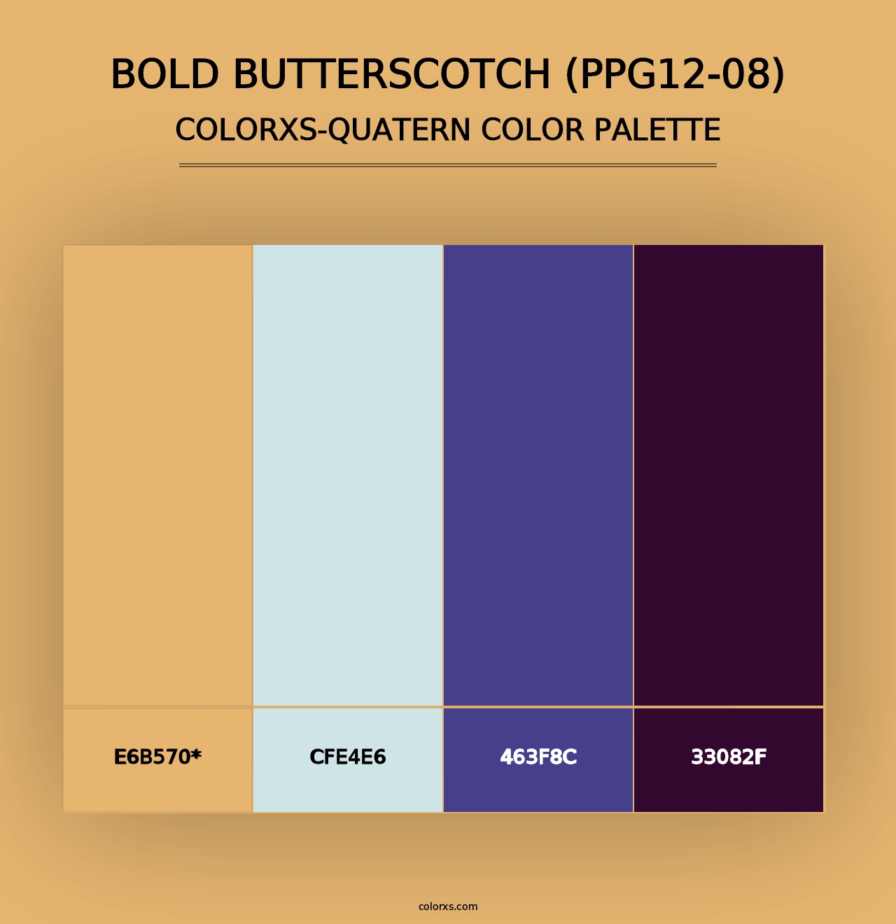 Bold Butterscotch (PPG12-08) - Colorxs Quad Palette