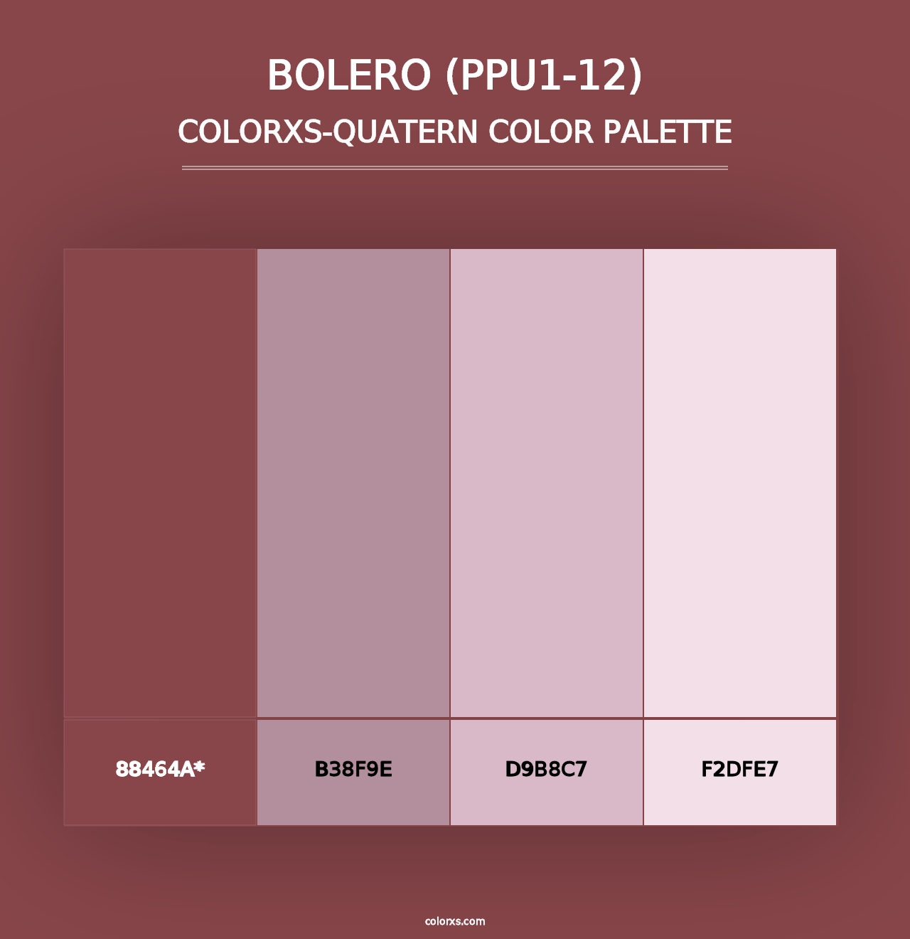 Bolero (PPU1-12) - Colorxs Quad Palette