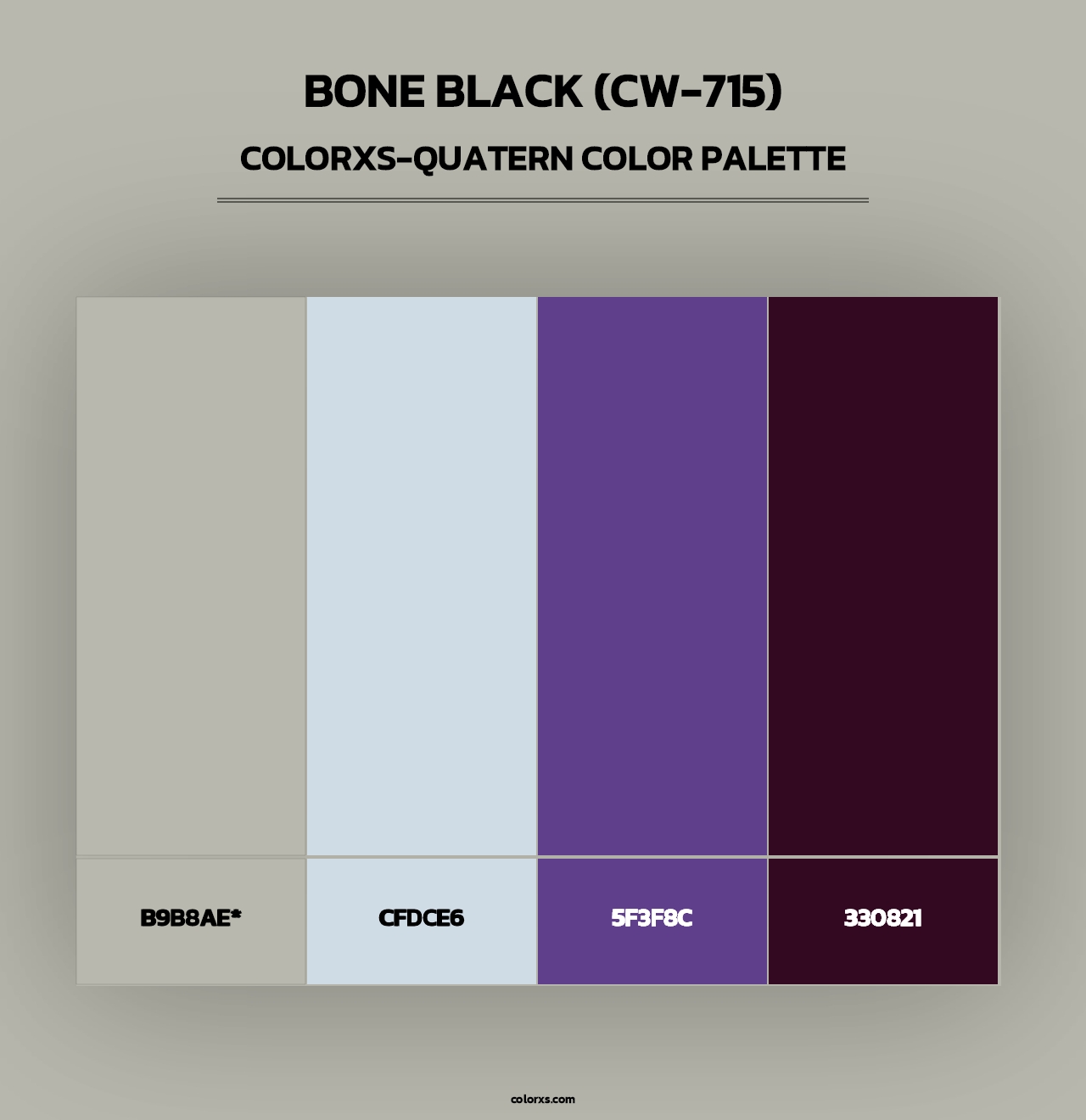 Bone Black (CW-715) - Colorxs Quad Palette